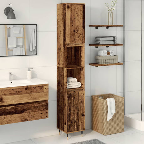 Bathroom Cabinet 30X30X190 Cm Engineered Wood