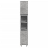 Bathroom Cabinet Concrete Grey 30x30x190 cm Engineered Wood