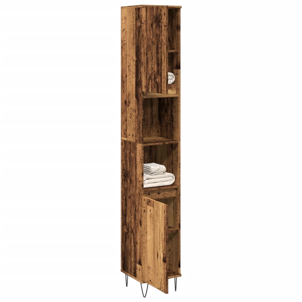 Bathroom Cabinet 30X30X190 Cm Engineered Wood