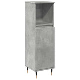 Bathroom Cabinet Concrete Grey 30X30X100 Cm Engineered Wood