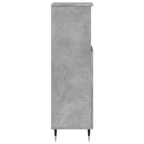 Bathroom Cabinet Concrete Grey 30X30X100 Cm Engineered Wood