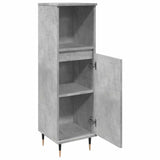 Bathroom Cabinet Concrete Grey 30X30X100 Cm Engineered Wood