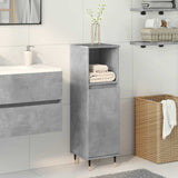 Bathroom Cabinet Concrete Grey 30X30X100 Cm Engineered Wood