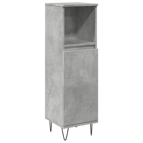 Bathroom Cabinet Concrete Grey 30X30X100 Cm Engineered Wood