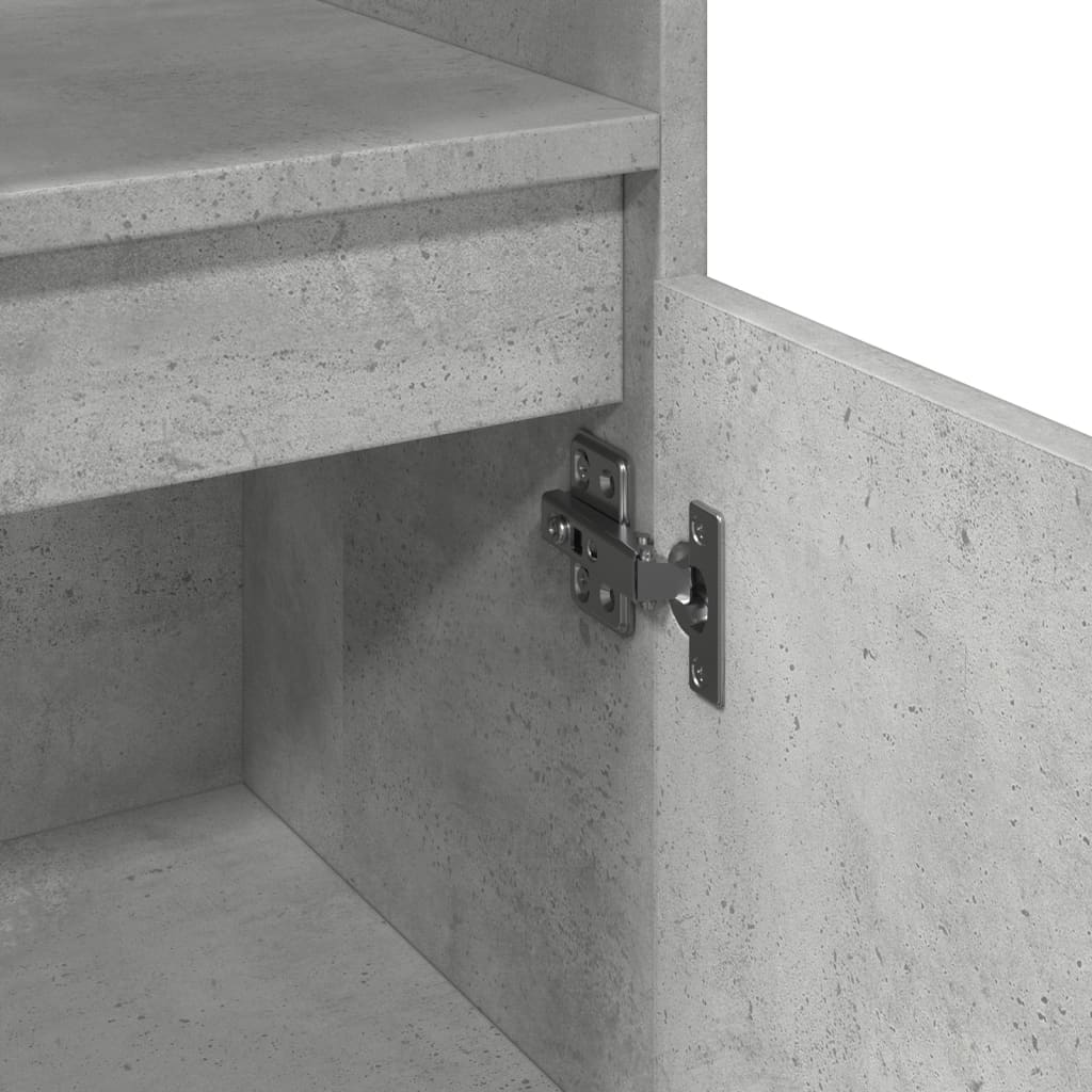 Bathroom Cabinet Concrete Grey 30X30X100 Cm Engineered Wood