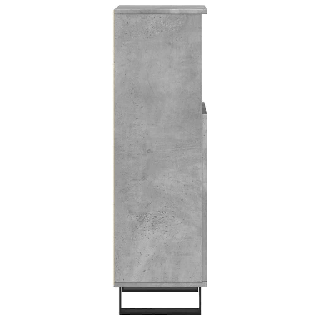 Bathroom Cabinet Concrete Grey 30X30X100 Cm Engineered Wood