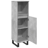 Bathroom Cabinet Concrete Grey 30X30X100 Cm Engineered Wood
