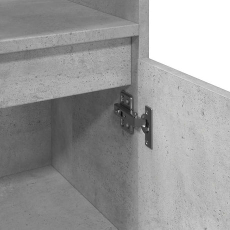 Bathroom Cabinet Concrete Grey 30X30X100 Cm Engineered Wood