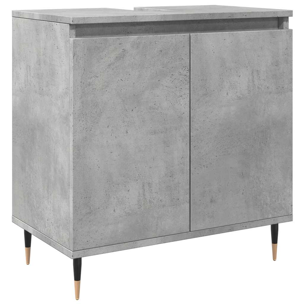 Bathroom Cabinet Concrete Grey 58X33X60 Cm Engineered Wood