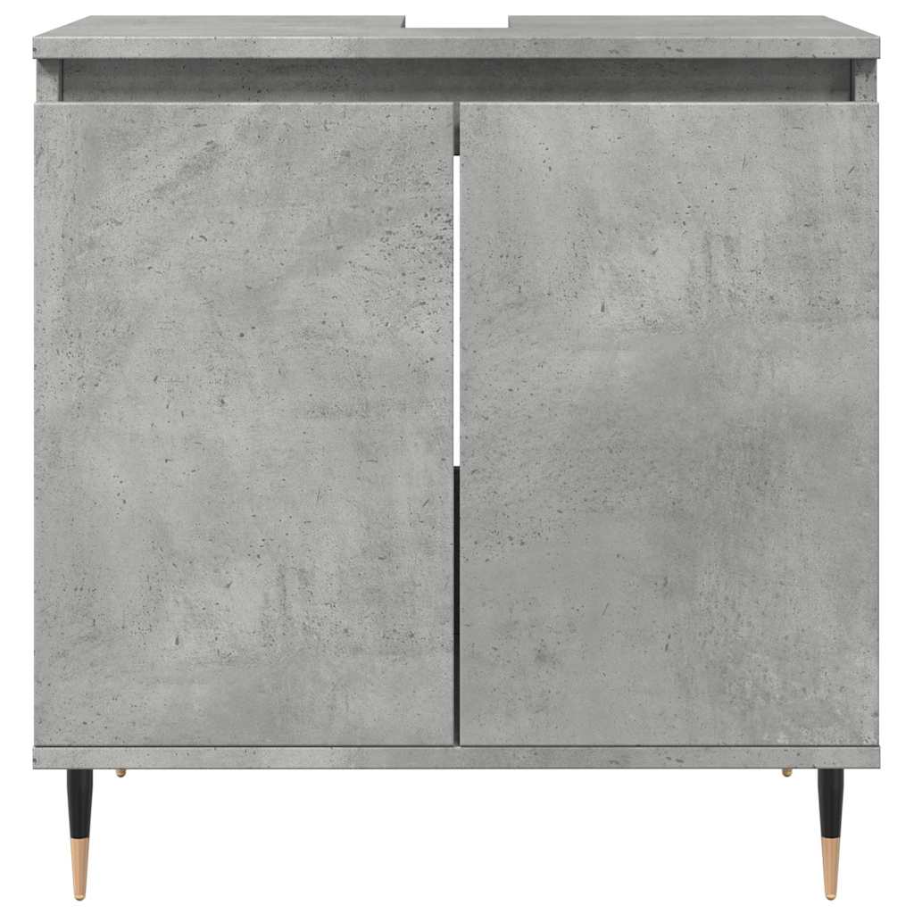 Bathroom Cabinet Concrete Grey 58X33X60 Cm Engineered Wood