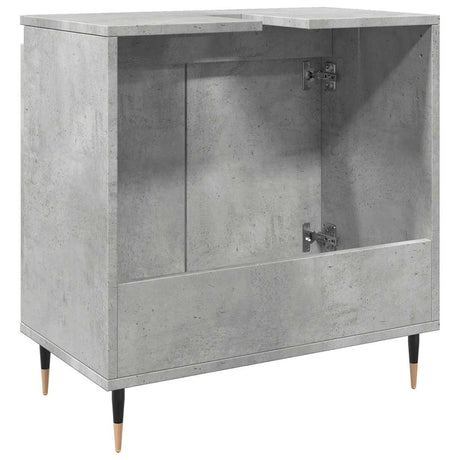 Bathroom Cabinet Concrete Grey 58X33X60 Cm Engineered Wood