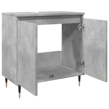 Bathroom Cabinet Concrete Grey 58X33X60 Cm Engineered Wood