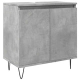 Bathroom Cabinet Concrete Grey 58X33X60 Cm Engineered Wood