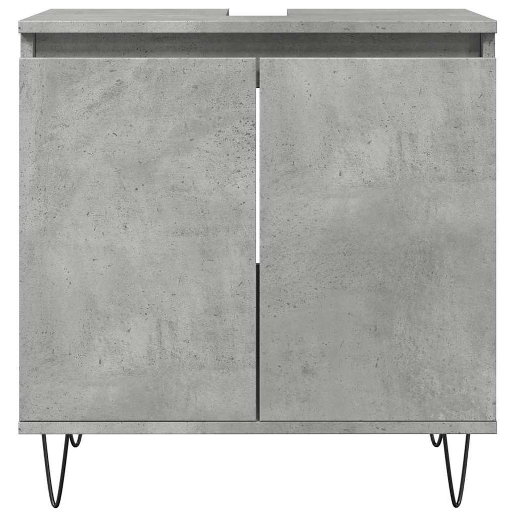 Bathroom Cabinet Concrete Grey 58X33X60 Cm Engineered Wood