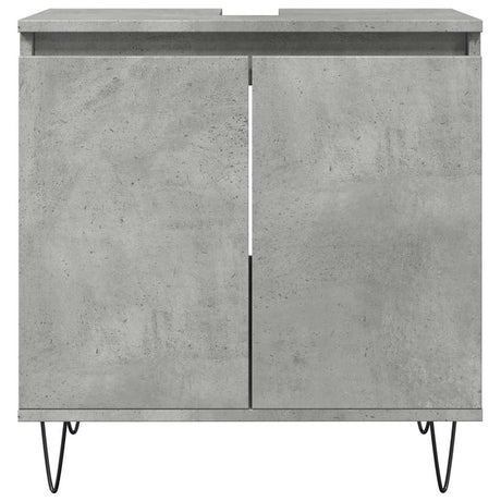 Bathroom Cabinet Concrete Grey 58X33X60 Cm Engineered Wood