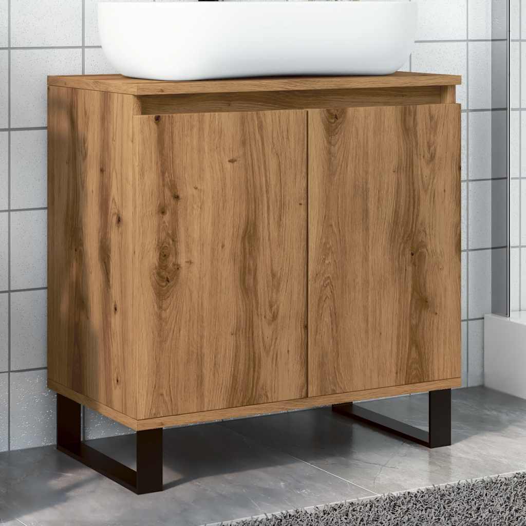 Bathroom Cabinet 58X33X60 Cm Engineered Wood