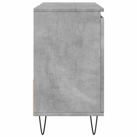 Sink Cabinet Concrete Oak 65X33X60 Cm Engineered Wood