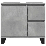 Bathroom Sink Cabinet Concrete Grey 65X33X60 Cm Engineered Wood