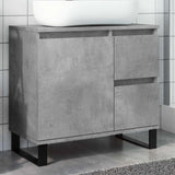 Bathroom Sink Cabinet Concrete Grey 65X33X60 Cm Engineered Wood