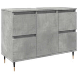 Bathroom Cabinet Concrete Grey 80X33X60 Cm Engineered Wood
