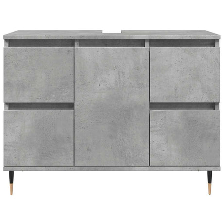 Bathroom Cabinet Concrete Grey 80X33X60 Cm Engineered Wood