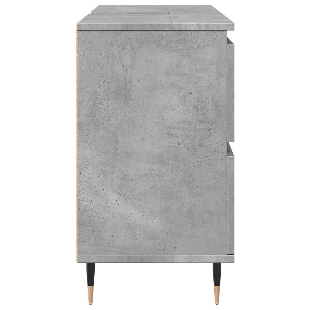Bathroom Cabinet Concrete Grey 80X33X60 Cm Engineered Wood