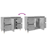 Bathroom Cabinet Concrete Grey 80X33X60 Cm Engineered Wood