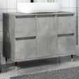 Bathroom Cabinet Concrete Grey 80X33X60 Cm Engineered Wood