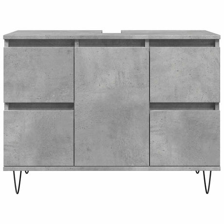 Bathroom Cabinet Concrete Grey 80X33X60 Cm Engineered Wood