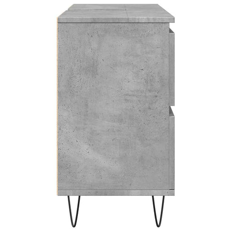 Bathroom Cabinet Concrete Grey 80X33X60 Cm Engineered Wood