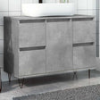 Bathroom Cabinet Concrete Grey 80X33X60 Cm Engineered Wood