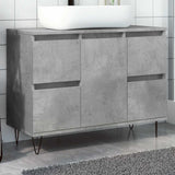 Bathroom Cabinet Concrete Grey 80X33X60 Cm Engineered Wood