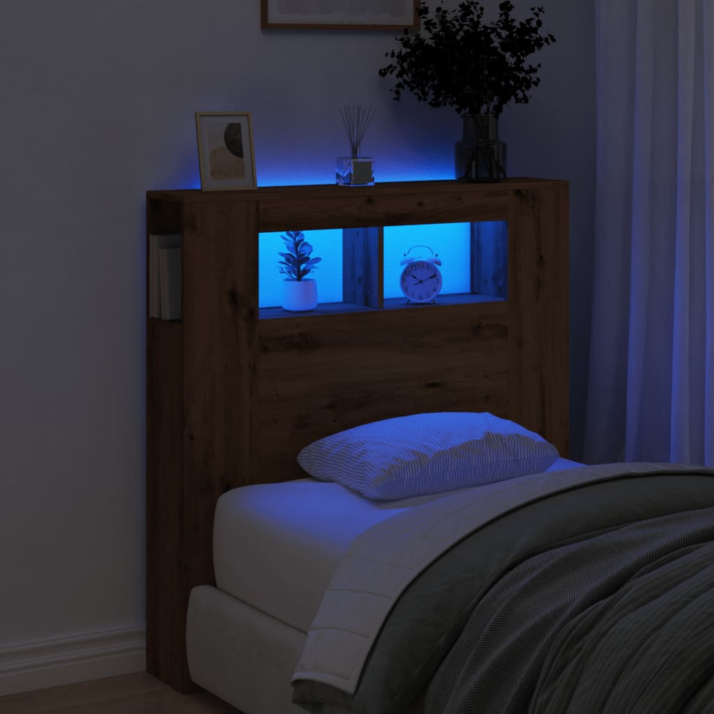 Led Headboard 160X18.5X103.5 Cm Engineered Wood