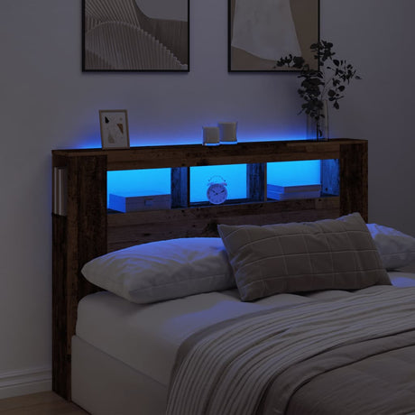 Led Headboard 160X18.5X103.5 Cm Engineered Wood