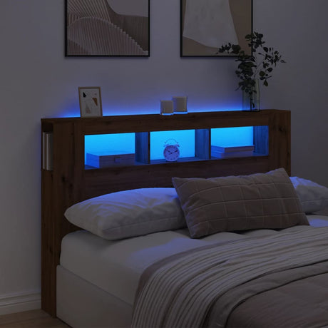 Led Headboard 160X18.5X103.5 Cm Engineered Wood