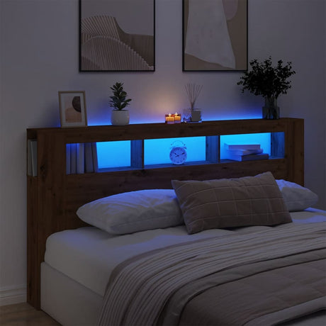 Led Headboard 160X18.5X103.5 Cm Engineered Wood