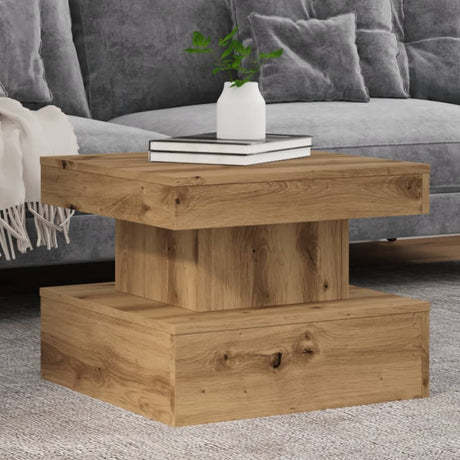 Coffee Table With Led Lights 90X50X40 Cm