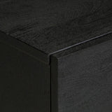 Bedside Cabinet 2 Pcs Black 40X33X46 Cm Solid Wood Mango