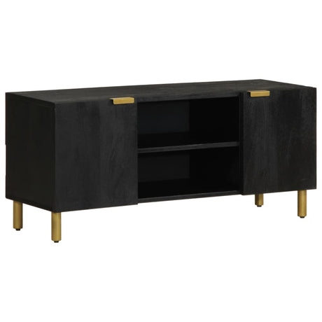 Tv Cabinet Black 105X33X46 Cm Engineered Wood