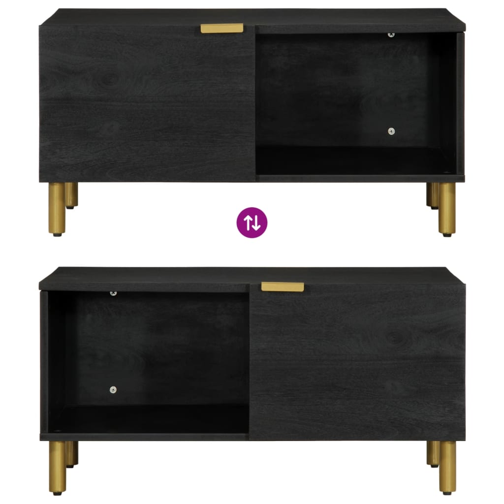 Coffee Table Black 80X50X40 Cm Engineered Wood