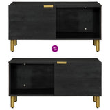 Coffee Table Black 80X50X40 Cm Engineered Wood