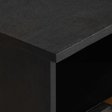Bedside Cabinet Black 40X33X46 Cm Engineered Wood