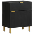 Bedside Cabinet Black 50X33X60 Cm Engineered Wood