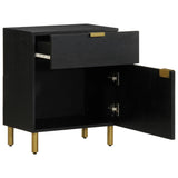 Bedside Cabinet Black 50X33X60 Cm Engineered Wood