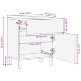 Bedside Cabinet Black 50X33X60 Cm Engineered Wood