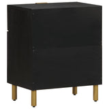 Bedside Cabinet Black 50X33X60 Cm Engineered Wood