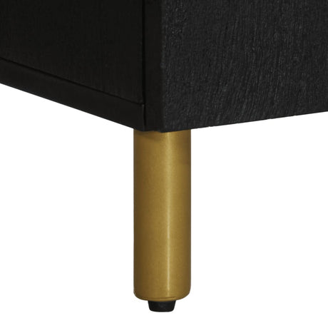 Bedside Cabinet Black 50X33X60 Cm Engineered Wood