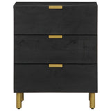 Bedside Cabinet Black 50X33X62 Cm Engineered Wood