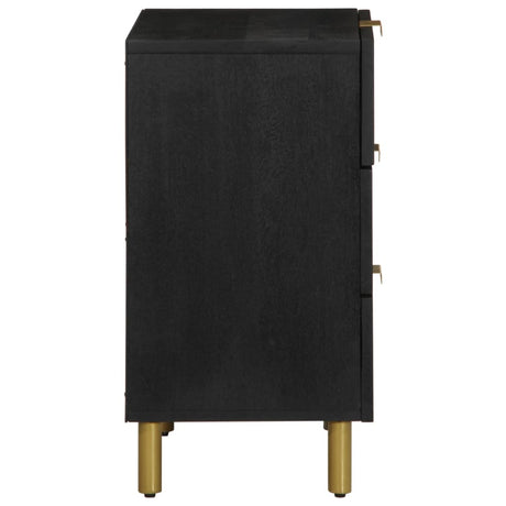 Bedside Cabinet Black 50X33X62 Cm Engineered Wood