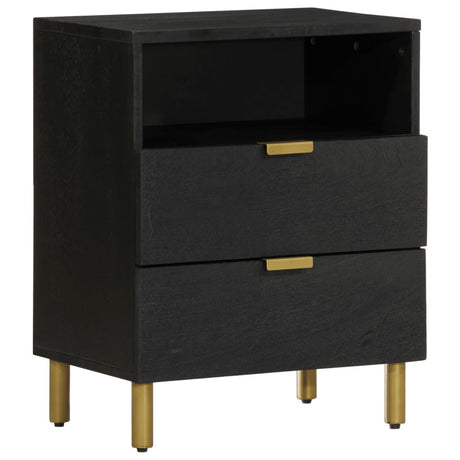 Bedside Cabinet Black 50X33X62 Cm Engineered Wood